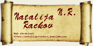 Natalija Rackov vizit kartica